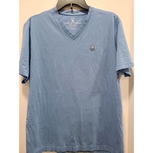 Psycho Bunny V Neck Short Sleeve T shirt Men's size 6 Large